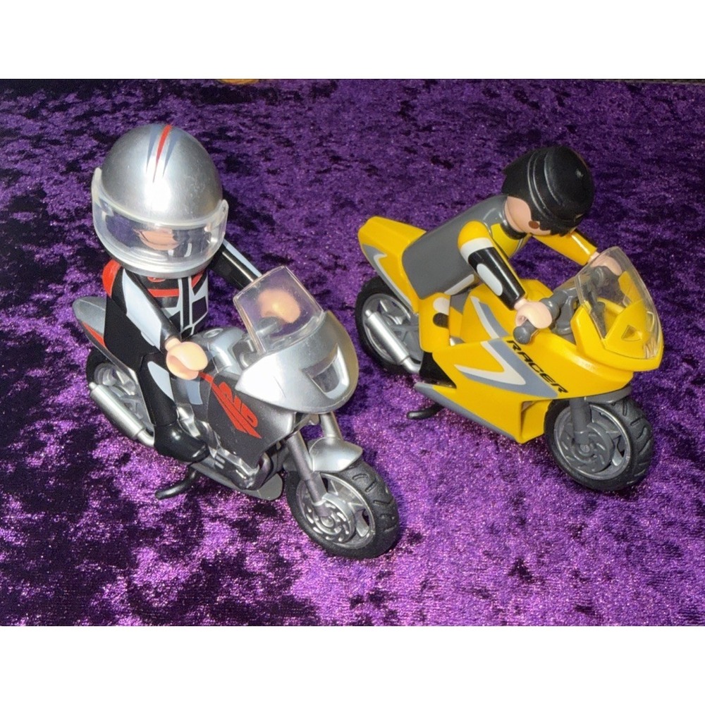PLAYMOBIL Motorcycle Lot Bikers‎ Riders Pretend Play Toys